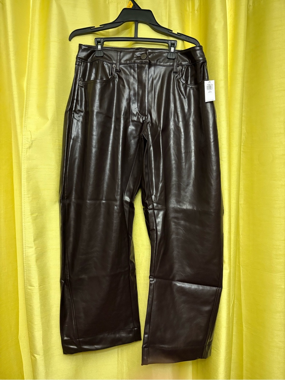 Old Navy Dark Brown Faux Leather Woman’s Pants